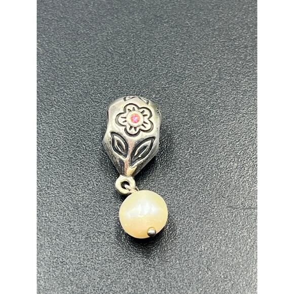 Pandora Flower Sterling Silver Pink CZ
Pearl Dangle Charm #790546P ALE 925 - Picture 3 of 7